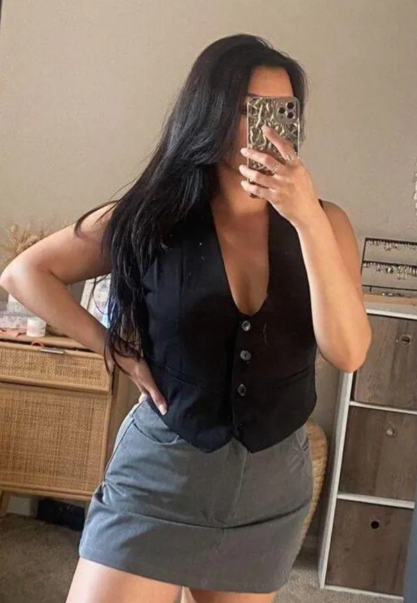 Dark Gray Mini Bodycon Business Attire Casual Going Out Skirt - Image 2
