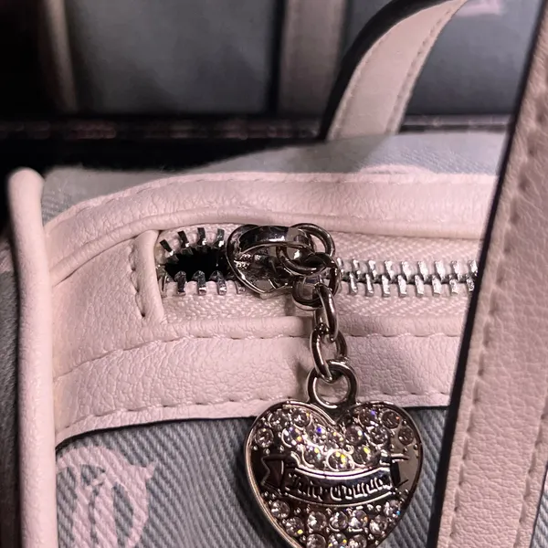 Juicy Couture Denim and White Mini Bag - Image 4