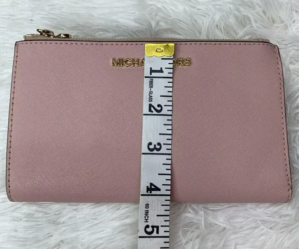 Michael Kors Pink Double Zipper Wristlet / Wallet with Phone Slot - Image 16