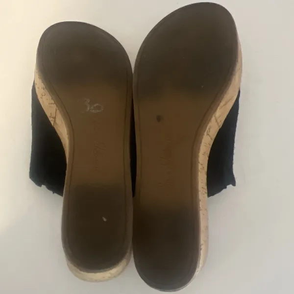 Sam Edelman Ranger Black Suede Wedge Sandals Women’s US 7.5 3” Heel Boho Chic - Image 5