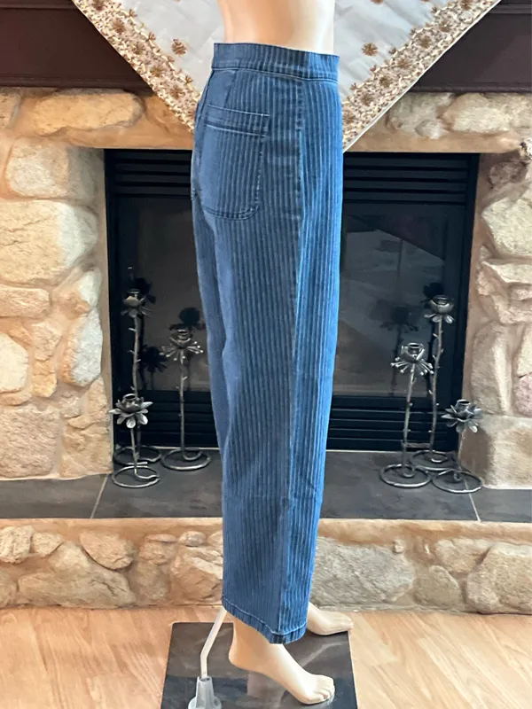 J Crew slim wide leg sailor jeans in stripes - Image 6