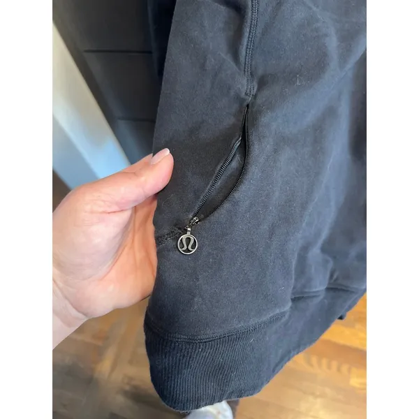 Lululemon‎ Rest Day Pullover or Stress Less Cowl Neck Hoodie black Stretch 2 - Image 2