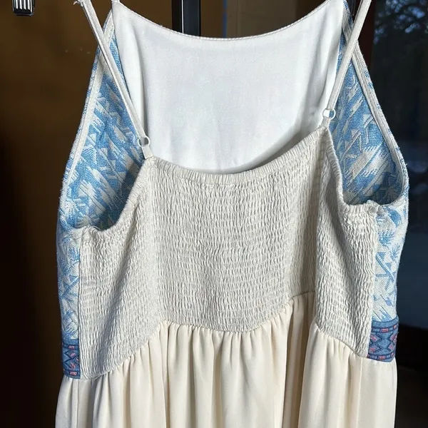 Flying Tomato Sleeveless Embroidered Waist Lined Goddess Maxi Dress Size Medium - Image 7