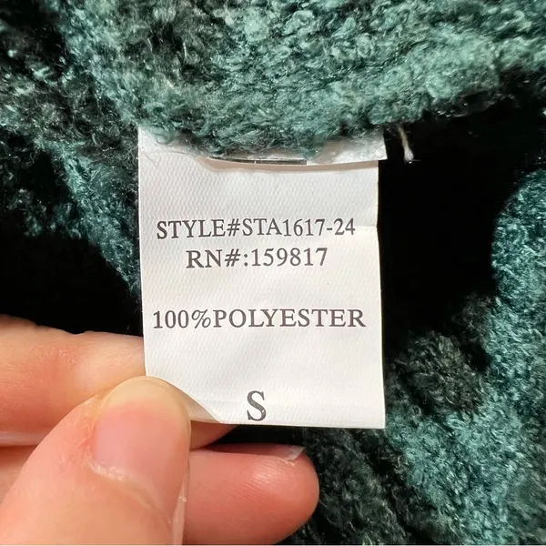 Altar’d State Dark Forest Green Balloon Sleeve Sweater Size Small EUC - Image 4