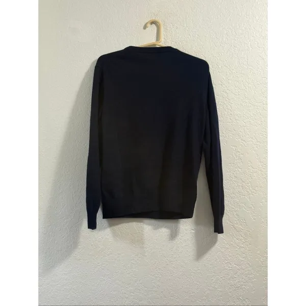 Quince 100% Mongolian Cashmere Sweater Navy Blue L Crewneck Pullover Minimalist - Image 4