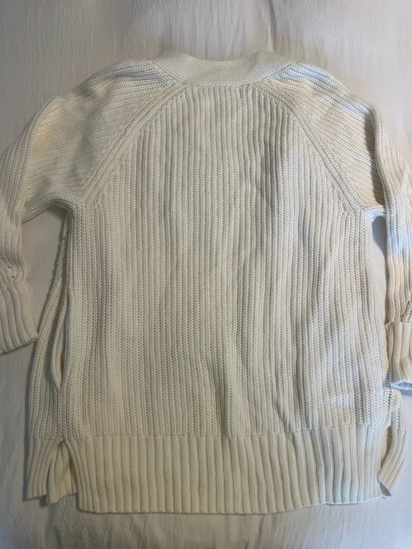 Abercrombie White Knit Cardigan - Image 3