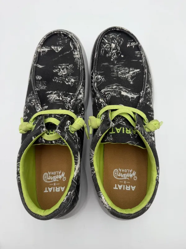 Ariat x Western Aloha Men’s 9.5D Black Print Casual Shoes 10044510 - Image 7