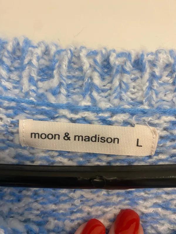 Moon & Maddison Blue Striped Sweater - Image 2