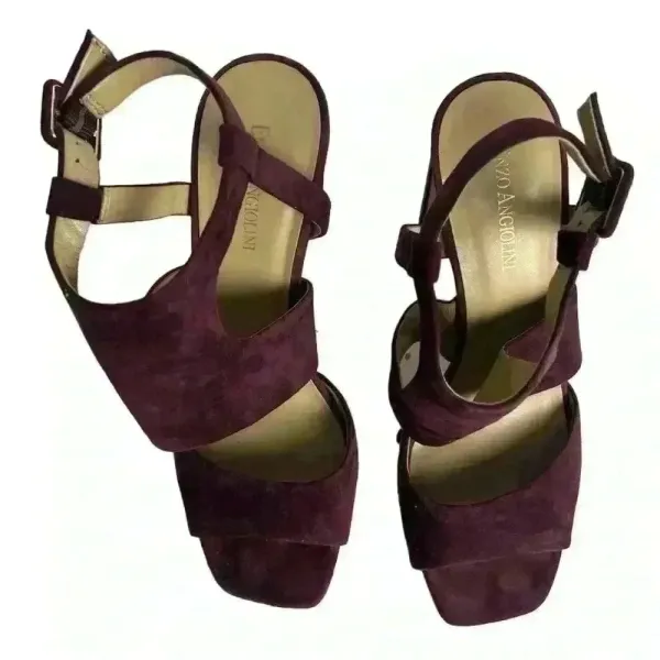 Enzo Angiolini Women's Trudy Sandal‎ Purple Strappy Block Heels 8.5 - Image 3