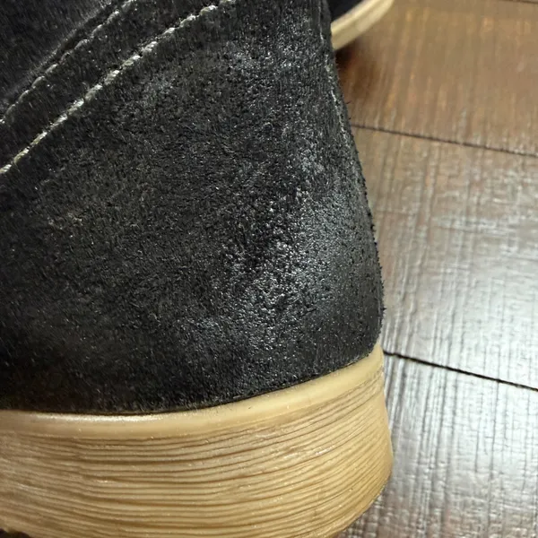 Roan Lola‎ Black Suede Moto Boots Womens 7 Buckle Mid Calf Side Zip Distressed - Image 9