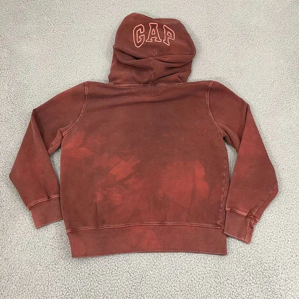 GAP‎ Hoodie Women L Red Tie Dye Pullover Sweatshirt - Image 8