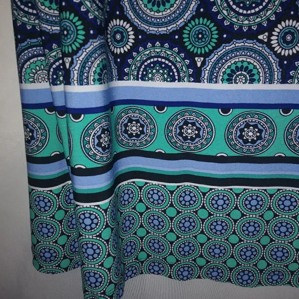 Cato M Maxi Stretch Skirt Black Blue Green Kalidoscope - Image 2