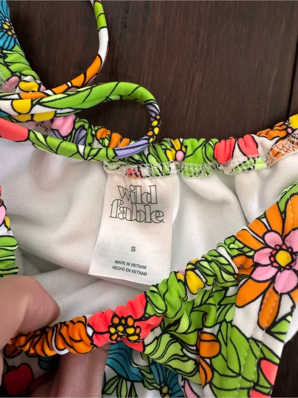 Wild Fable Floral Tie-String Bikini - Image 5