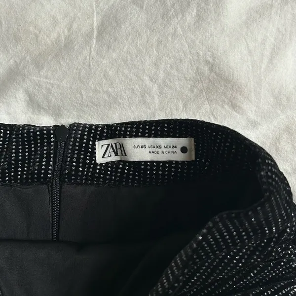 Zara black Ruched Skirt - Image 2