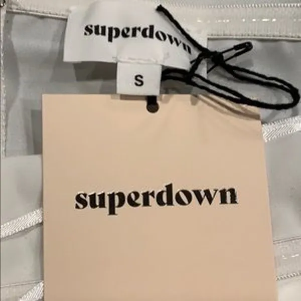 REVOLVE Superdown Catalina Ruffle Tube Mini Dress NWT SM White Cocktail - Image 6