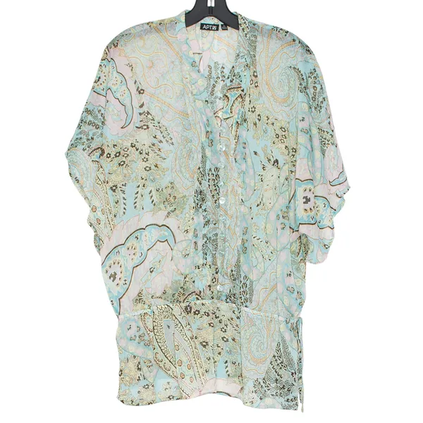 Apt 9 Top Sheer Floral Cottage Boho Prairie Romantic Ethereal Fairy Blue Size XL - Image 6