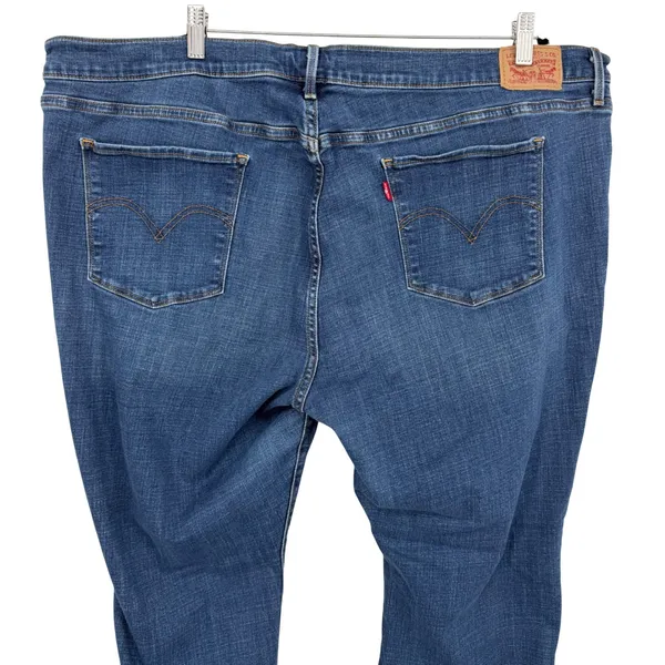 Levi's 414 Classic Straight Jeans Women 24W Blue Excellent Stretch Denim Classic - Image 6