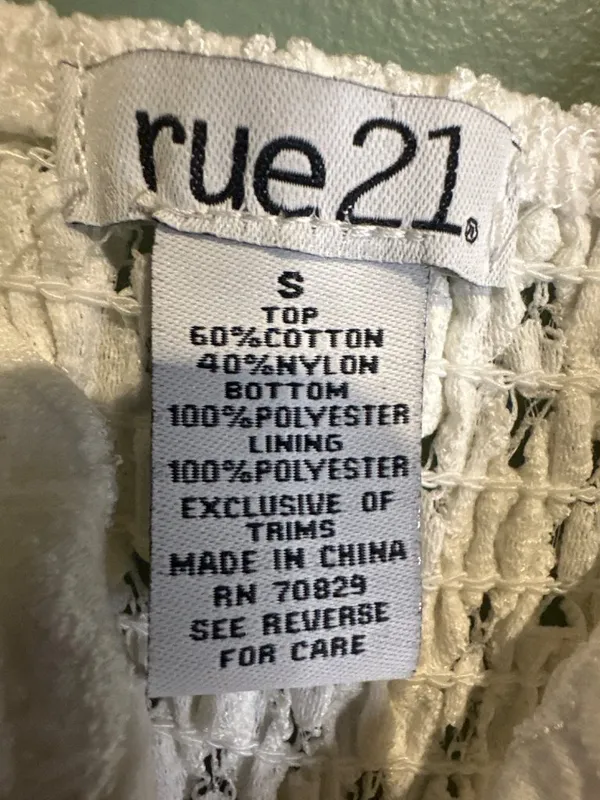 New Rue21 White Lace Mini Dress Womens S Coquette Cottagecore Ruffle Slip Dress - Image 4