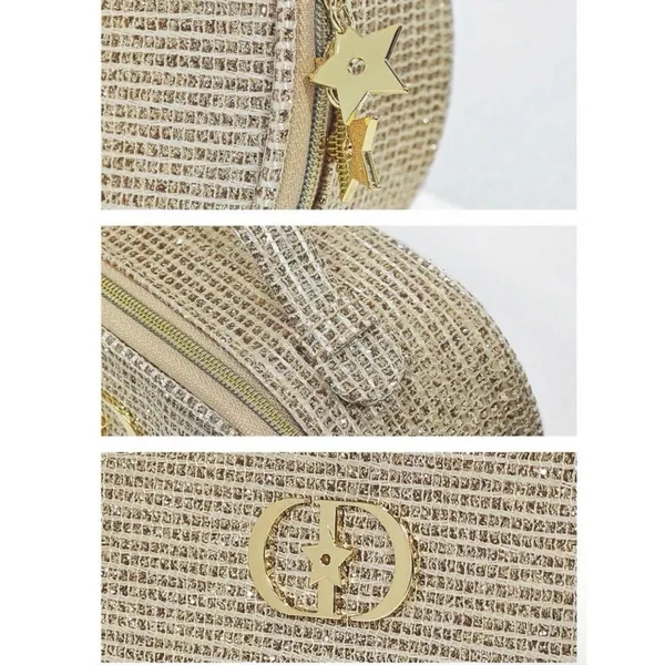 DIOR Limited Edition Holiday 2025 Cosmetic Pouch in Gold Shimmer, New in Box - Image 2