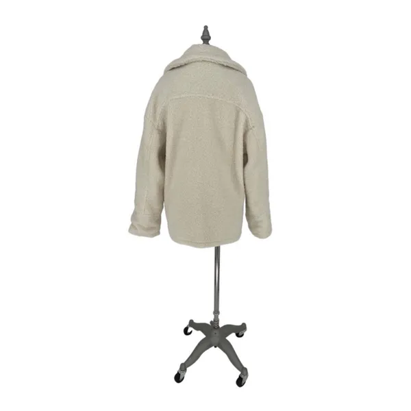 Runaway The Label Women's Off Duty Jacket Moto Fleece Ivory 10 - Image 7