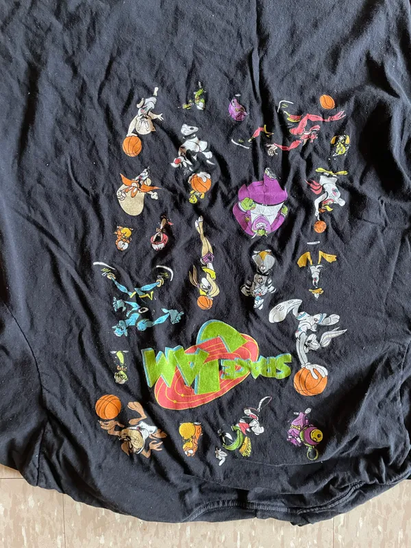 Looney Tunes original space jam double sided black large t shirt good condition - Image 6