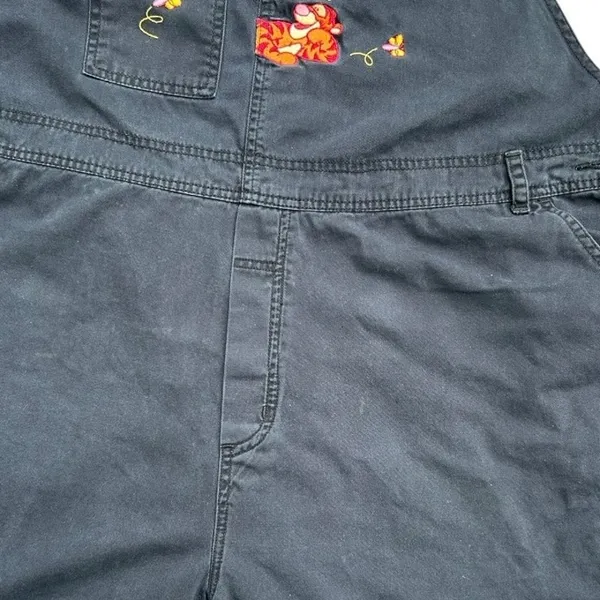 Vintage Winnie the Pooh Tigger Denim Shortalls Womens 26W/28W Disney Embroidered - Image 8