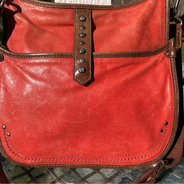 The Sak Orange Genuine Leather Purse Boho - Image 2