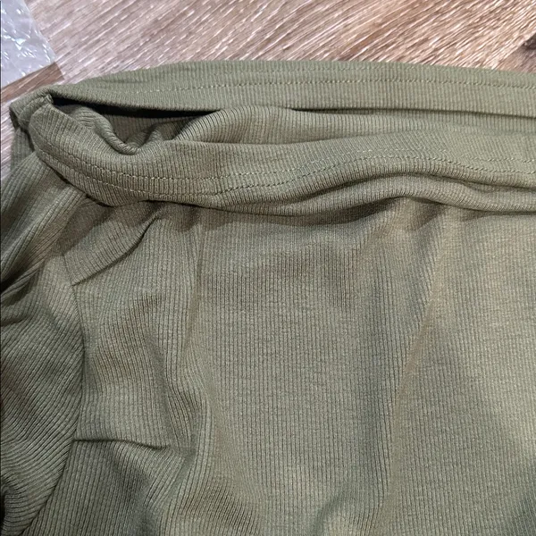 Olive Green Long Sleeve Top - Image 2