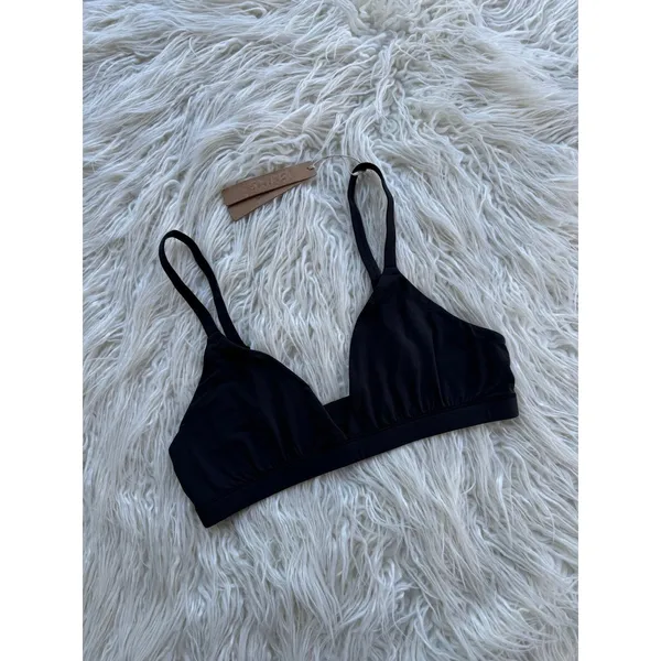 Skims Fits Everybody Triangle Bralette Onyx Size Medium - Image 2