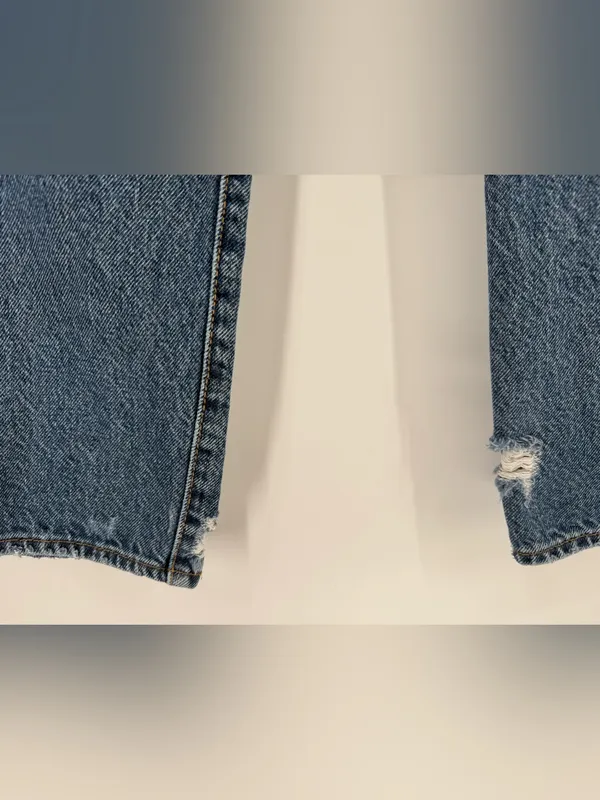 Levi's‎ Jeans Womens 28 Blue Ribcage Straight Ankle Waterless Dark Wash Denim - Image 4