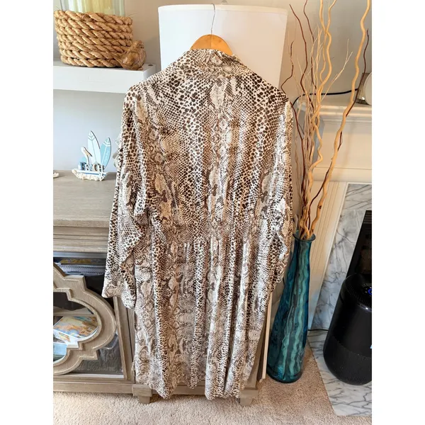 Free People Wild Nights Duster Womens Neutral Combo Size S - Image 3