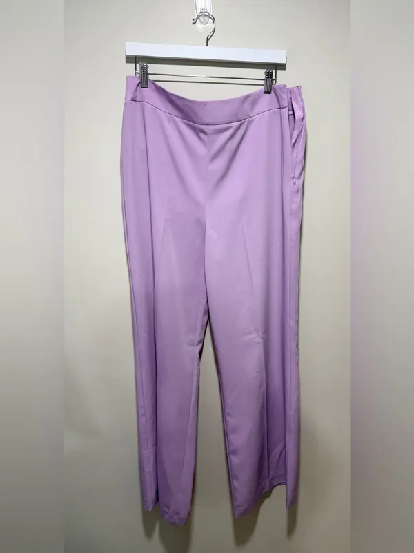 Tuckernuck Lilac Erin Pants XL NWT Wide Leg High Rise Lavender Trousers - Image 10