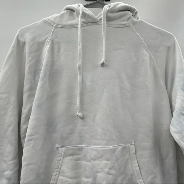 Reformation Tanner White & Blue Light Tie‎ Dye Long Sleeve Hoodie in Tornado XS - Image 3