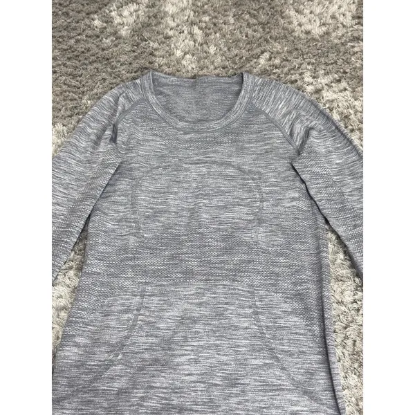 Lululemon Shirt Womens 4 Gray Swiftly Tech Long Sleeve Seamless Running Athletic - Image 4