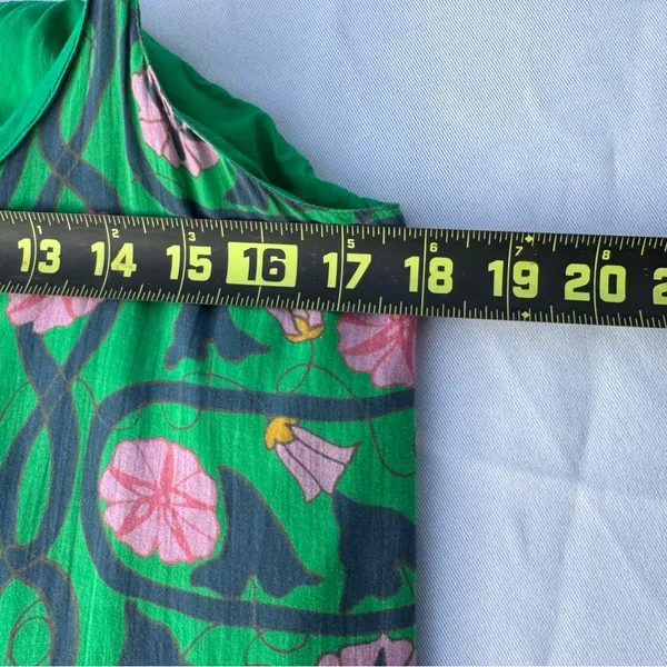 RHODE Casey Green and Pink Floral Dress - Image 10