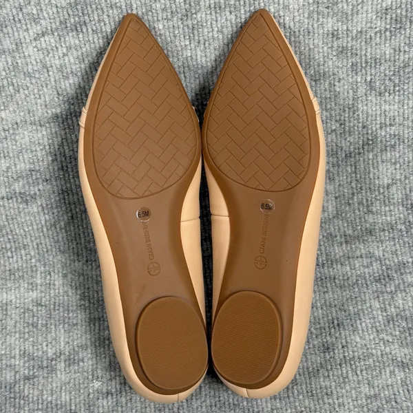 Giani Bernini Size-6.5 M Womens Bentlley Ginger Leather Pointed Toe Flats - Image 4