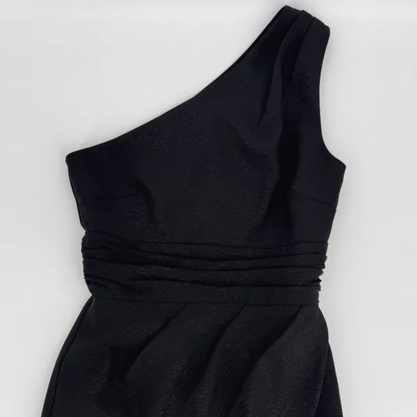 NBD Danny Mini Dress Size XS Black One Shoulder Ruched‎ Sheath Cocktail Party - Image 5