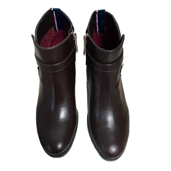 Womens‎ Tommy Hilfiger Faux Leather Side Zip Ankle Boots 7M - Image 5