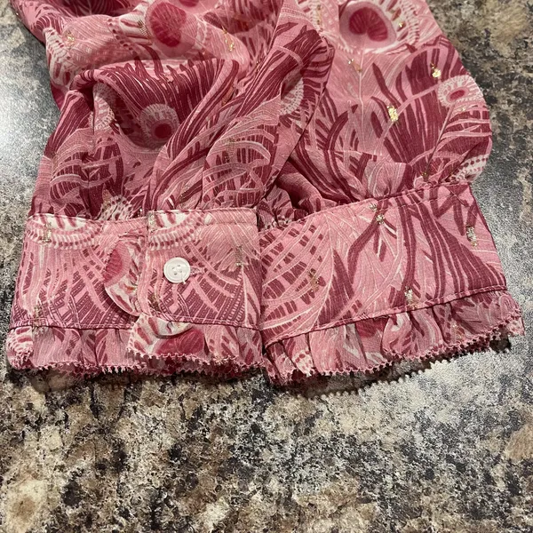 Talbots Top Boho Fairy Cottage Romantic Feminine Ethereal Classic Peacock Medium - Image 5