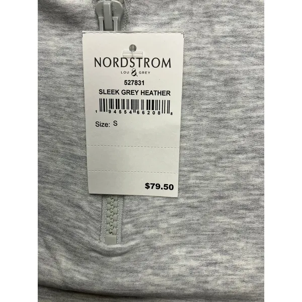 LOU & GREY‎ Signature Soft Plush Quarter Zip Pullover Sweatshirt Gray Size S new - Image 6