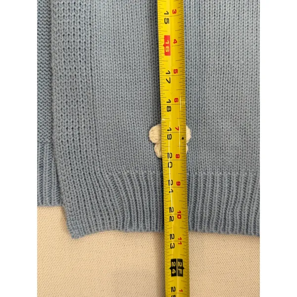 Light Blue Open Front Floral Cardigan size large NWT - Image 6
