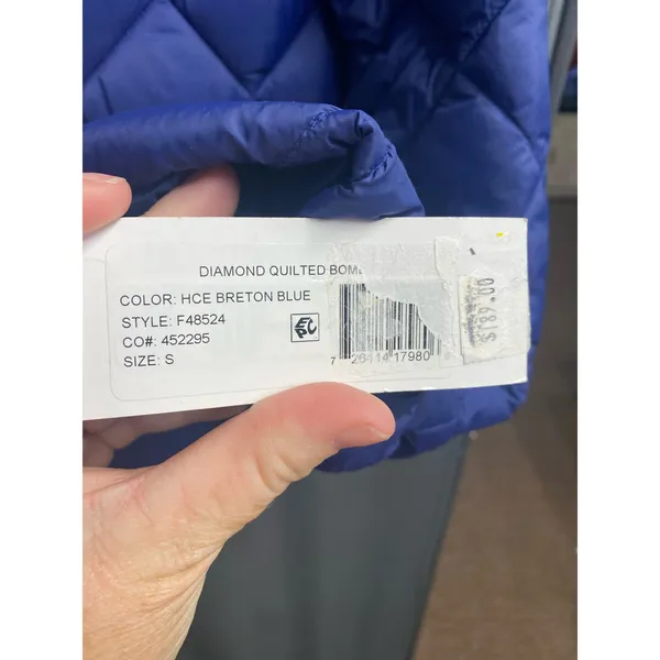 French Connection Women's Size S Blue Quilted Puffer Jacket, NWT (c4) - Image 3