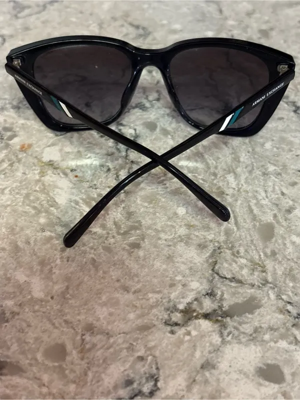 Armani Exchange Black Oversized Women's Sunglasses - Image 8
