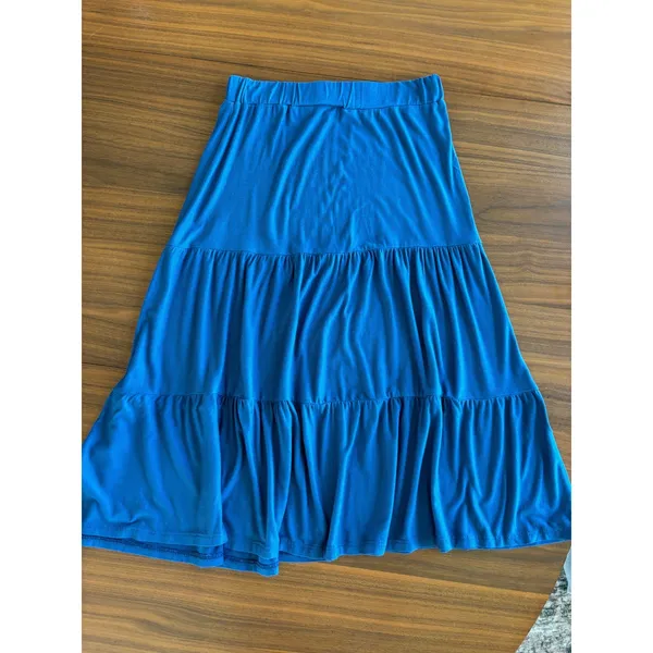 Vintage Y2K Double Take Strapless Dress Small Blue Flowy Summer Soft Romantic - Image 5