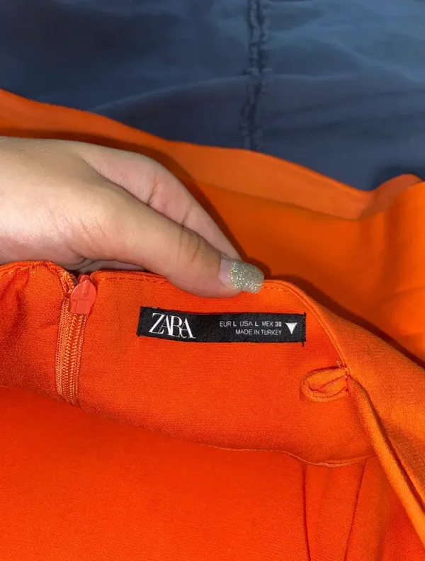 ZARA Orange Cut-Out Top - Image 4