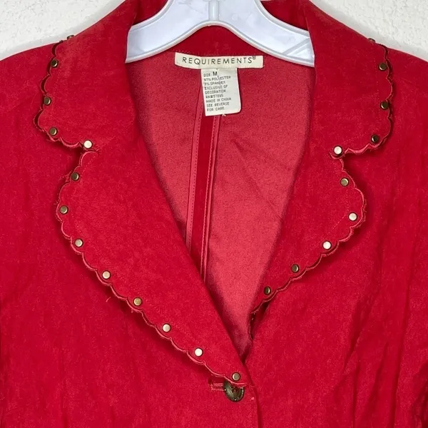 Vintage Requirements Red Jacket‎ Size M - Image 8