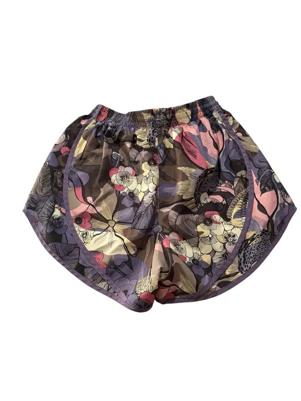 Nike running medium mushroom Women's Floral Print Running Shorts - Purple Multi - Image 9