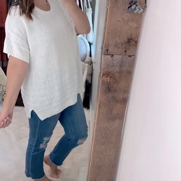 Peyton Promise white knit sweater size 1X - Image 2