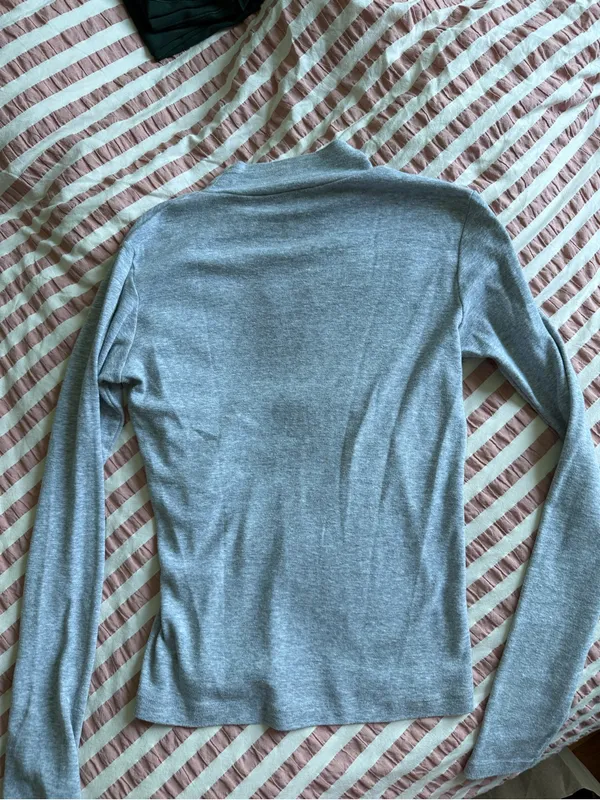 Brandy Melville gray mock neck - Image 2
