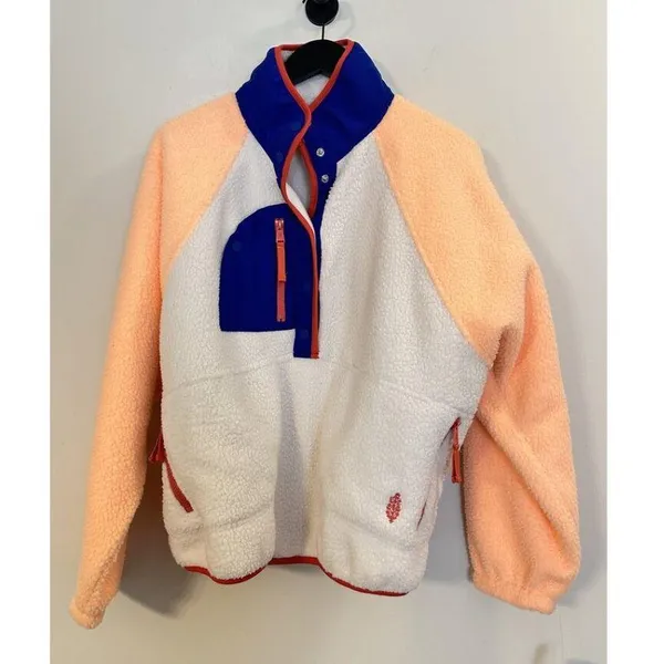 FREE PEOPLE Hit The Slopes Colorblock Pullover Sport Canvas Combo Size Large NWT - Image 3